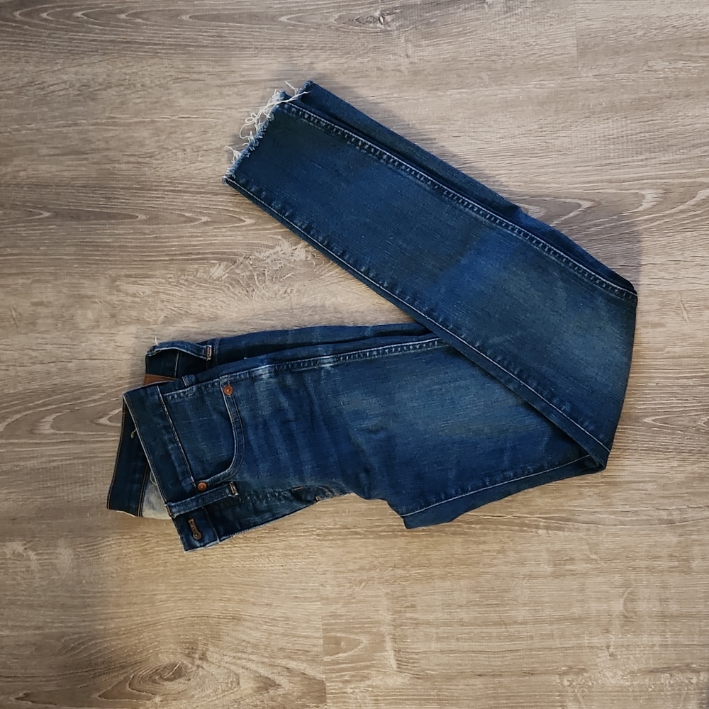 Madewell 9" High-rise Skinny jean, size 25 with raw hem